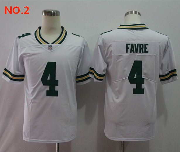 Men's Green Bay Packers #4 Brett Favre Jersey White ;